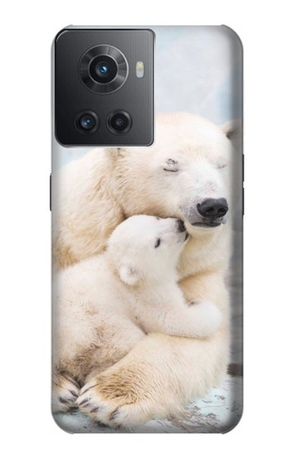 W3373 Polar Bear Hug Family Funda Carcasa Case y Caso Del Tirón Funda para OnePlus Ace