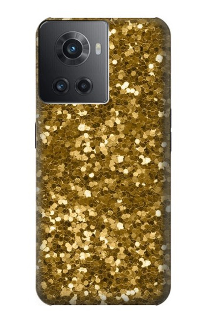 W3388 Gold Glitter Graphic Print Funda Carcasa Case y Caso Del Tirón Funda para OnePlus Ace