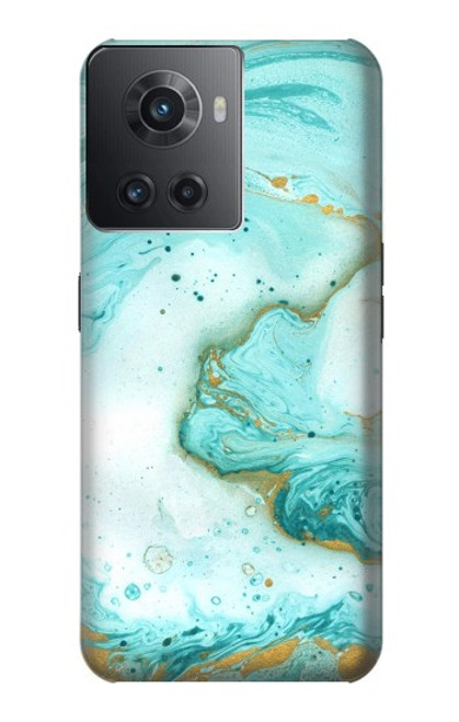 W3399 Green Marble Graphic Print Funda Carcasa Case y Caso Del Tirón Funda para OnePlus Ace