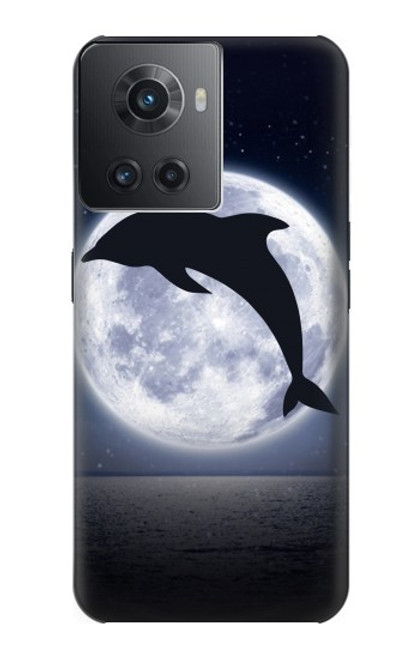 W3510 Dolphin Moon Night Funda Carcasa Case y Caso Del Tirón Funda para OnePlus Ace