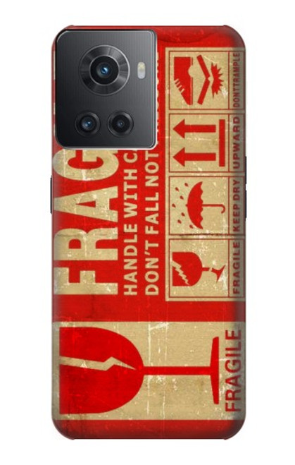 W3552 Vintage Fragile Label Art Funda Carcasa Case y Caso Del Tirón Funda para OnePlus Ace