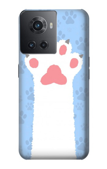 W3618 Cat Paw Funda Carcasa Case y Caso Del Tirón Funda para OnePlus Ace