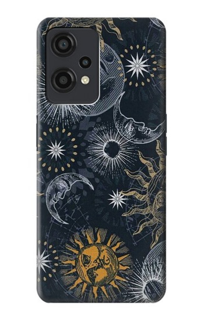 W3702 Moon and Sun Funda Carcasa Case y Caso Del Tirón Funda para OnePlus Nord CE 2 Lite 5G