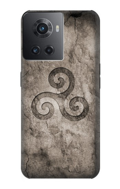 W2892 Triskele Symbol Stone Texture Funda Carcasa Case y Caso Del Tirón Funda para OnePlus 10R