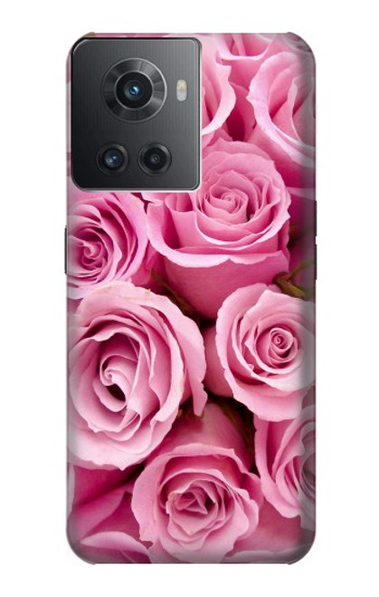 W2943 Pink Rose Funda Carcasa Case y Caso Del Tirón Funda para OnePlus 10R