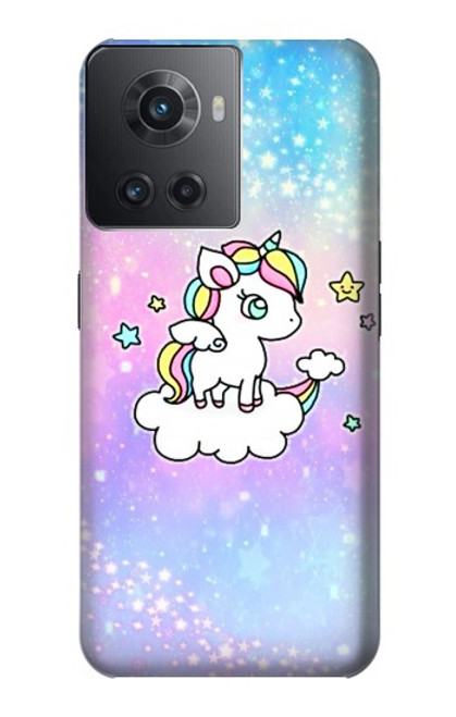 W3256 Cute Unicorn Cartoon Funda Carcasa Case y Caso Del Tirón Funda para OnePlus 10R