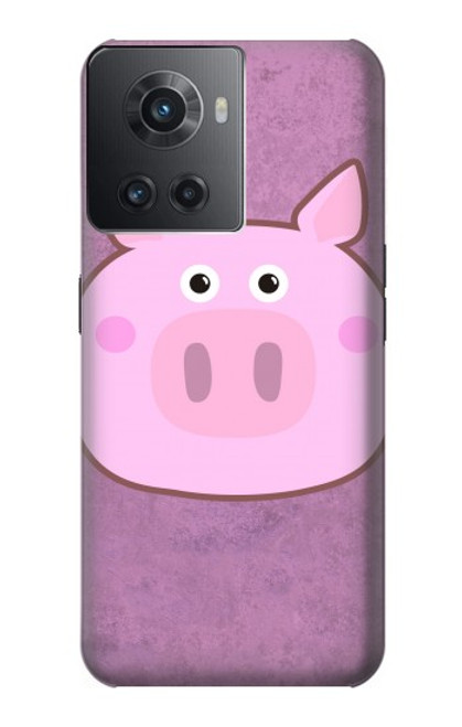 W3269 Pig Cartoon Funda Carcasa Case y Caso Del Tirón Funda para OnePlus 10R