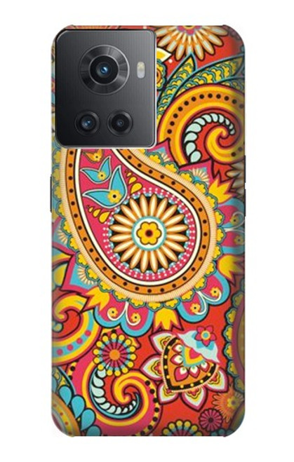 W3402 Floral Paisley Pattern Seamless Funda Carcasa Case y Caso Del Tirón Funda para OnePlus 10R