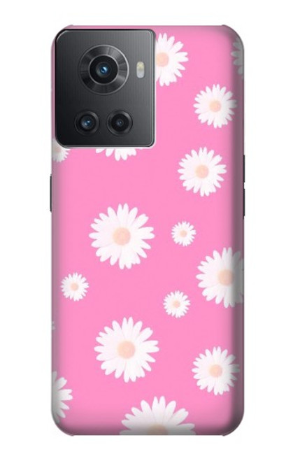 W3500 Pink Floral Pattern Funda Carcasa Case y Caso Del Tirón Funda para OnePlus 10R