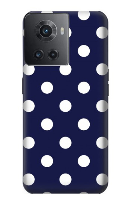 W3533 Blue Polka Dot Funda Carcasa Case y Caso Del Tirón Funda para OnePlus 10R