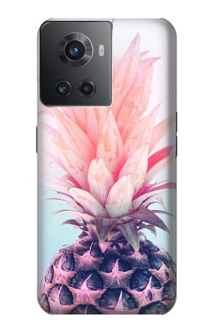 W3711 Pink Pineapple Funda Carcasa Case y Caso Del Tirón Funda para OnePlus 10R