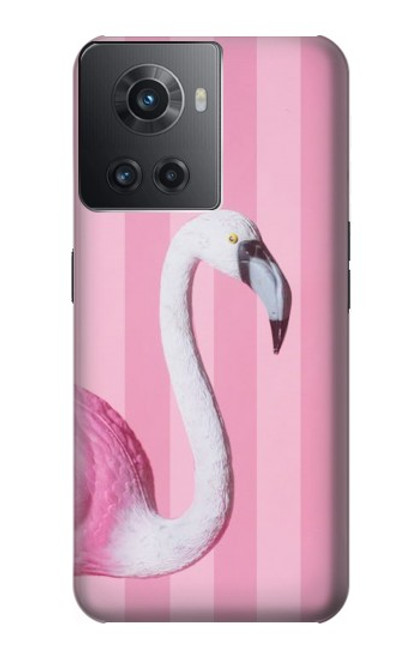 W3805 Flamingo Pink Pastel Funda Carcasa Case y Caso Del Tirón Funda para OnePlus 10R