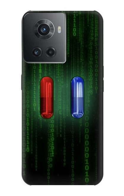 W3816 Red Pill Blue Pill Capsule Funda Carcasa Case y Caso Del Tirón Funda para OnePlus 10R