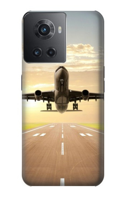 W3837 Airplane Take off Sunrise Funda Carcasa Case y Caso Del Tirón Funda para OnePlus 10R