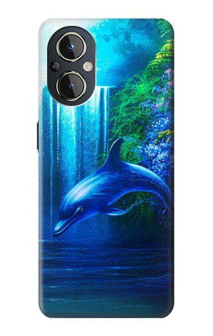 W0385 Dolphin Funda Carcasa Case y Caso Del Tirón Funda para OnePlus Nord N20 5G