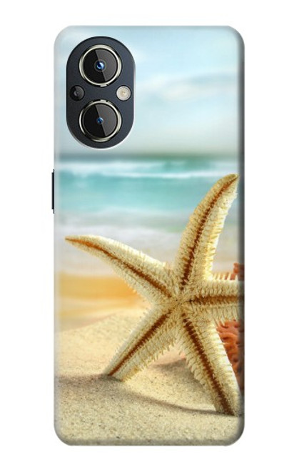 W1117 Starfish on the Beach Funda Carcasa Case y Caso Del Tirón Funda para OnePlus Nord N20 5G