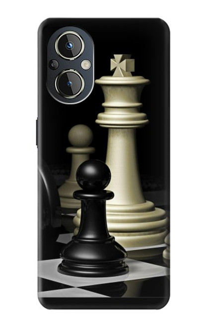 W2262 Chess King Funda Carcasa Case y Caso Del Tirón Funda para OnePlus Nord N20 5G