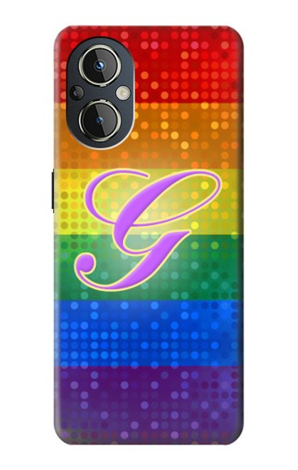 W2899 Rainbow LGBT Gay Pride Flag Funda Carcasa Case y Caso Del Tirón Funda para OnePlus Nord N20 5G