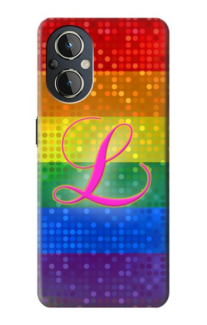 W2900 Rainbow LGBT Lesbian Pride Flag Funda Carcasa Case y Caso Del Tirón Funda para OnePlus Nord N20 5G