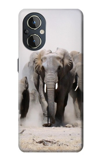 W3142 African Elephant Funda Carcasa Case y Caso Del Tirón Funda para OnePlus Nord N20 5G
