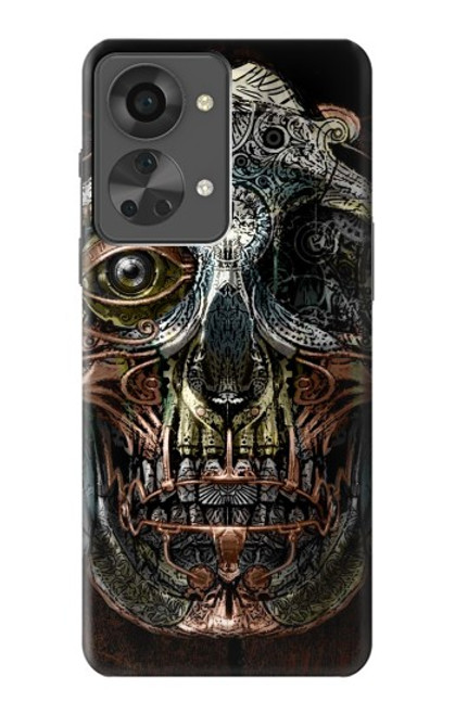 W1685 Steampunk Skull Head Funda Carcasa Case y Caso Del Tirón Funda para OnePlus Nord 2T