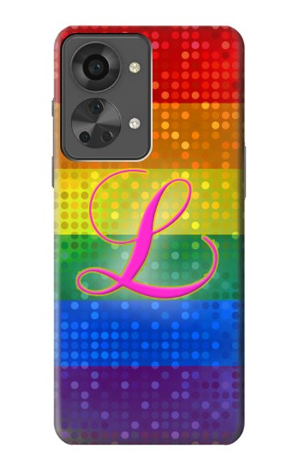 W2900 Rainbow LGBT Lesbian Pride Flag Funda Carcasa Case y Caso Del Tirón Funda para OnePlus Nord 2T