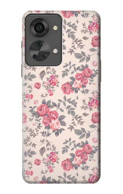 W3095 Vintage Rose Pattern Funda Carcasa Case y Caso Del Tirón Funda para OnePlus Nord 2T