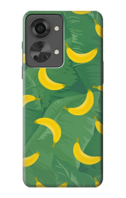 W3286 Banana Fruit Pattern Funda Carcasa Case y Caso Del Tirón Funda para OnePlus Nord 2T