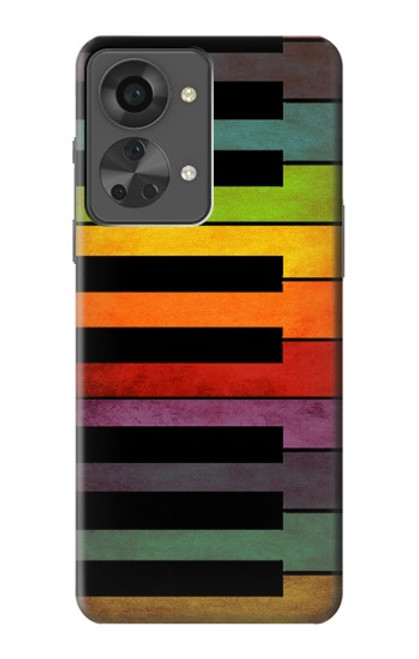 W3451 Colorful Piano Funda Carcasa Case y Caso Del Tirón Funda para OnePlus Nord 2T