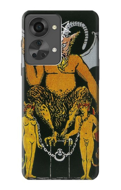 W3740 Tarot Card The Devil Funda Carcasa Case y Caso Del Tirón Funda para OnePlus Nord 2T