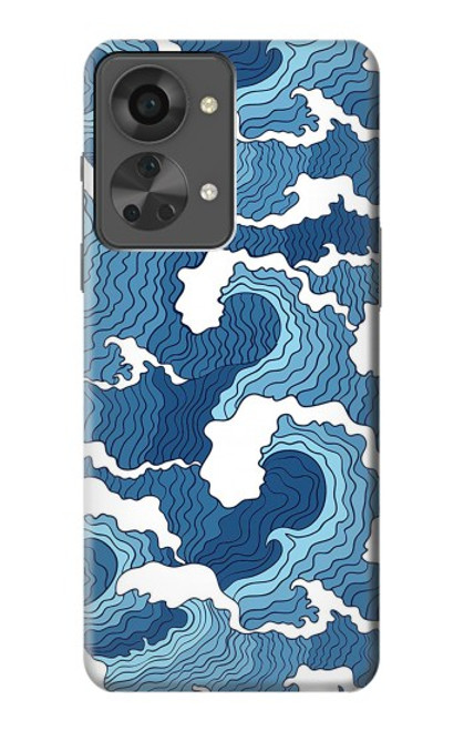 W3751 Wave Pattern Funda Carcasa Case y Caso Del Tirón Funda para OnePlus Nord 2T