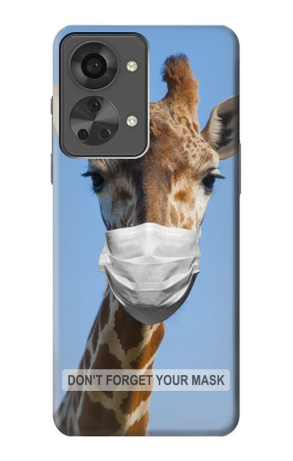 W3806 Funny Giraffe Funda Carcasa Case y Caso Del Tirón Funda para OnePlus Nord 2T