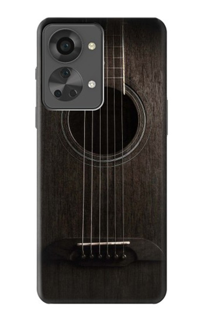 W3834 Old Woods Black Guitar Funda Carcasa Case y Caso Del Tirón Funda para OnePlus Nord 2T