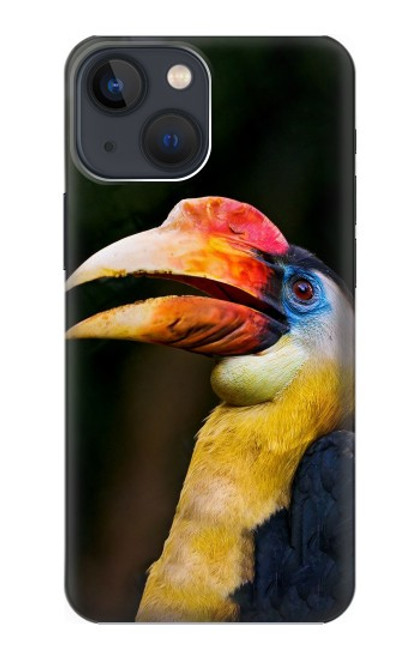W3876 Colorful Hornbill Funda Carcasa Case y Caso Del Tirón Funda para iPhone 13 mini