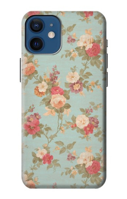 W3910 Vintage Rose Funda Carcasa Case y Caso Del Tirón Funda para iPhone 12 mini