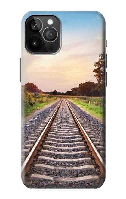 W3866 Railway Straight Train Track Funda Carcasa Case y Caso Del Tirón Funda para iPhone 12 Pro Max