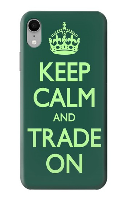 W3862 Keep Calm and Trade On Funda Carcasa Case y Caso Del Tirón Funda para iPhone XR