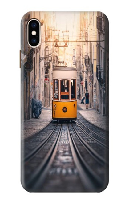 W3867 Trams in Lisbon Funda Carcasa Case y Caso Del Tirón Funda para iPhone XS Max