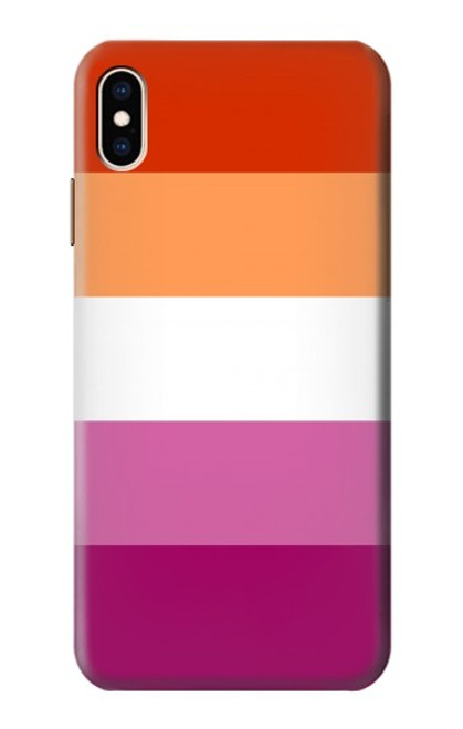 W3887 Lesbian Pride Flag Funda Carcasa Case y Caso Del Tirón Funda para iPhone XS Max