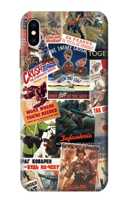 W3905 Vintage Army Poster Funda Carcasa Case y Caso Del Tirón Funda para iPhone XS Max