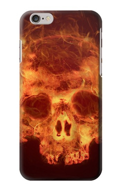 W3881 Fire Skull Funda Carcasa Case y Caso Del Tirón Funda para iPhone 6 Plus, iPhone 6s Plus