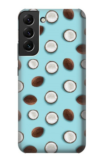 W3860 Coconut Dot Pattern Funda Carcasa Case y Caso Del Tirón Funda para Samsung Galaxy S22 Plus