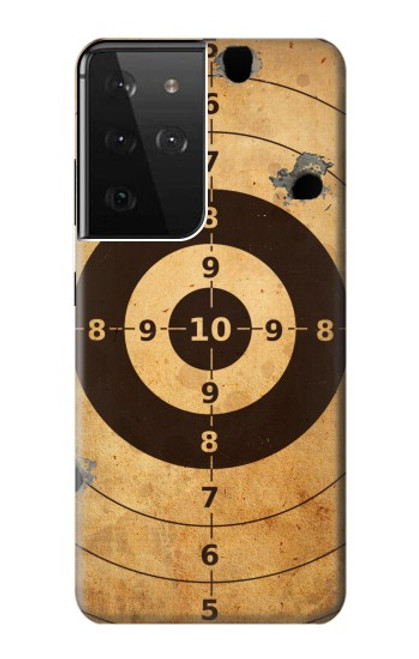 W3894 Paper Gun Shooting Target Funda Carcasa Case y Caso Del Tirón Funda para Samsung Galaxy S21 Ultra 5G