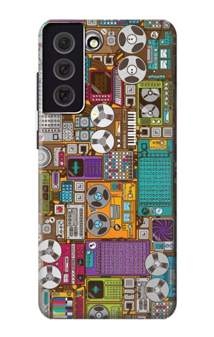W3879 Retro Music Doodle Funda Carcasa Case y Caso Del Tirón Funda para Samsung Galaxy S21 FE 5G