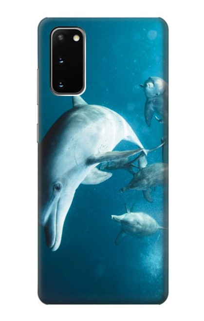 W3878 Dolphin Funda Carcasa Case y Caso Del Tirón Funda para Samsung Galaxy S20