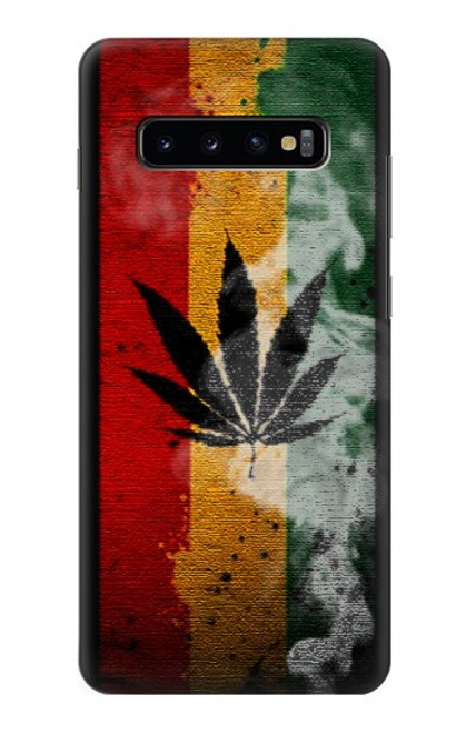 W3890 Reggae Rasta Flag Smoke Funda Carcasa Case y Caso Del Tirón Funda para Samsung Galaxy S10 Plus