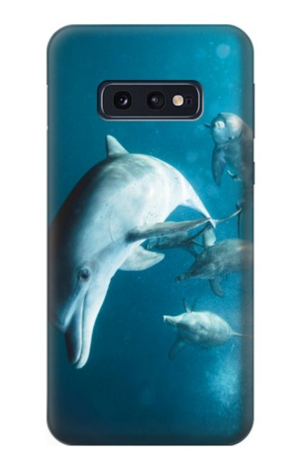 W3878 Dolphin Funda Carcasa Case y Caso Del Tirón Funda para Samsung Galaxy S10e