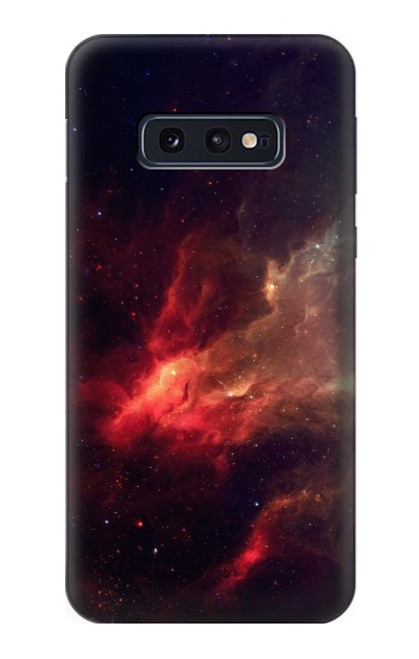 W3897 Red Nebula Space Funda Carcasa Case y Caso Del Tirón Funda para Samsung Galaxy S10e