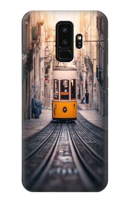 W3867 Trams in Lisbon Funda Carcasa Case y Caso Del Tirón Funda para Samsung Galaxy S9 Plus