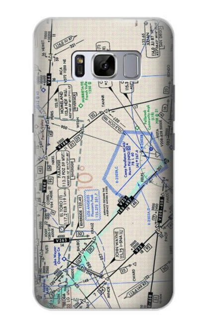 W3882 Flying Enroute Chart Funda Carcasa Case y Caso Del Tirón Funda para Samsung Galaxy S8 Plus